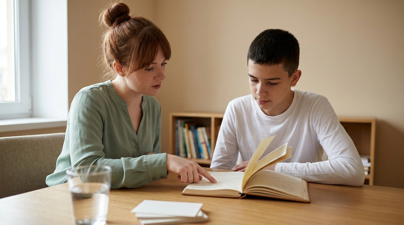 Student study session focusing on executive function development